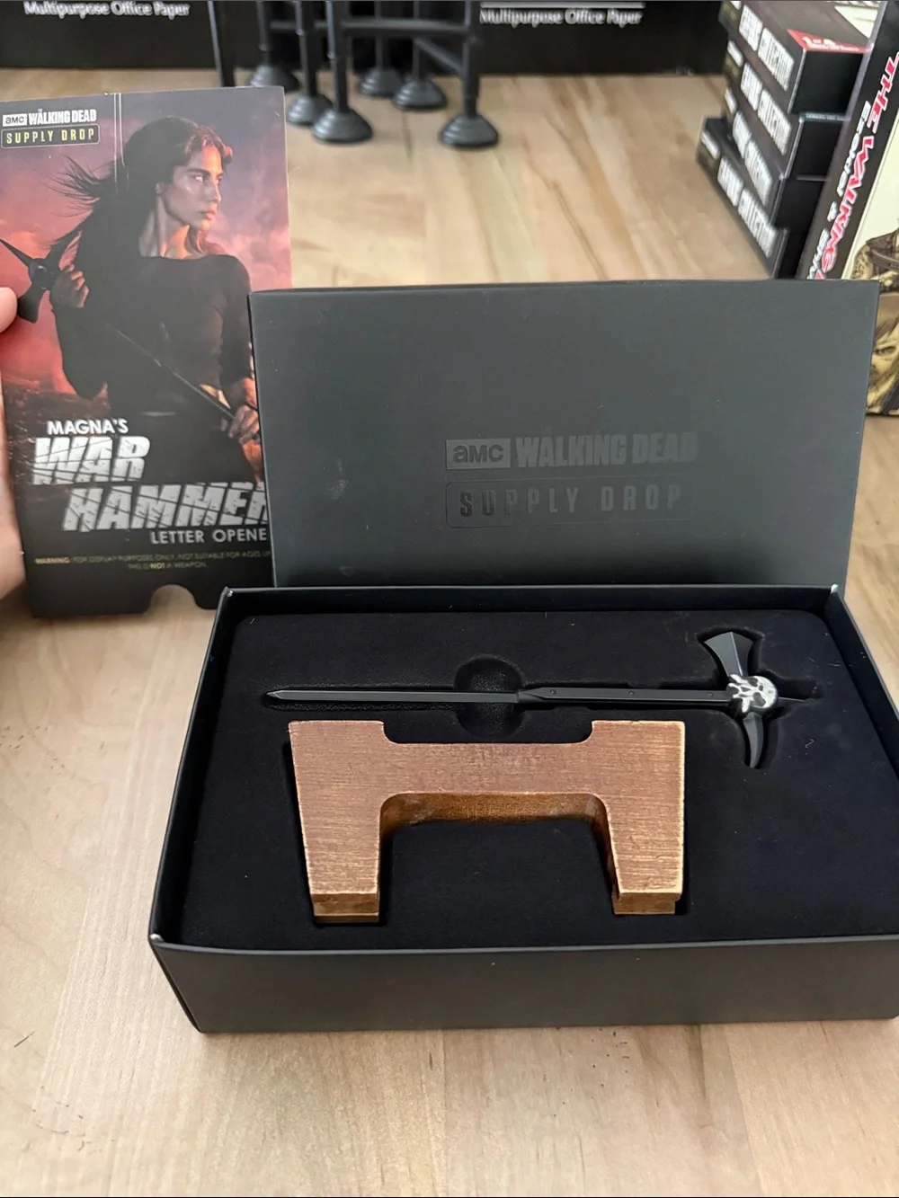 AMC Walking Dead Supply Drop Magna Warhammer Letter Opener - Black and Copper
